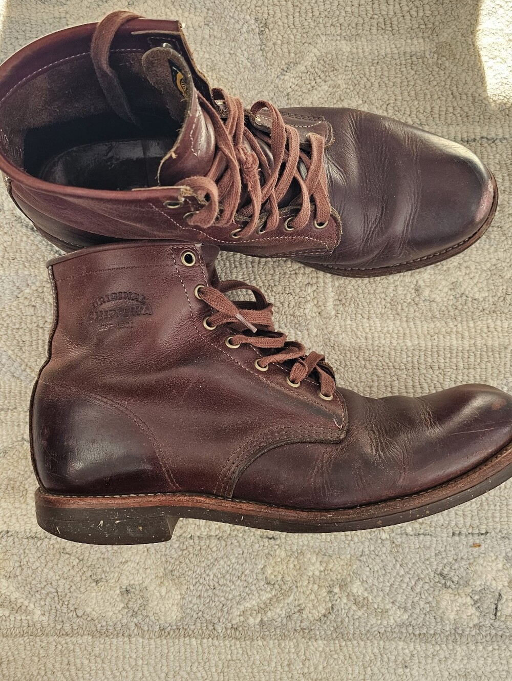 Chippewa Men’s Boots - Burgandy Brown Sz 13